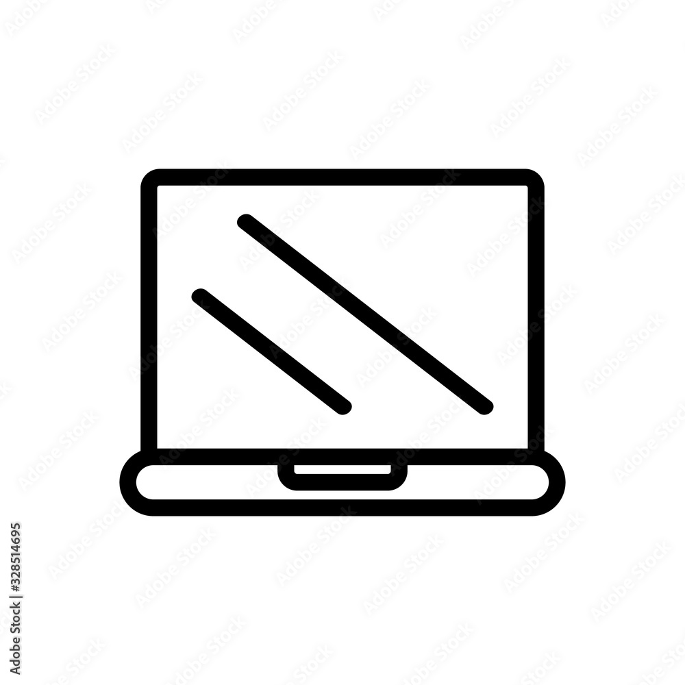 Poster modern computer icon vector. thin line sign. isolated contour symbol illustration