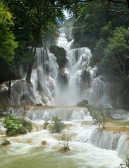 Amazing waterfalls of Kuang si Laos