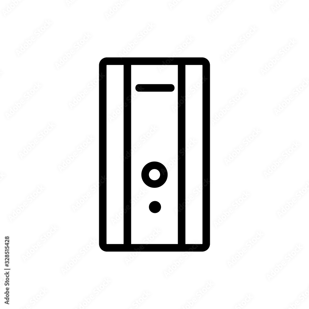 Poster modern computer icon vector. thin line sign. isolated contour symbol illustration