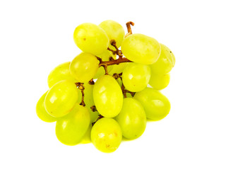 Green grape isolated on white background.