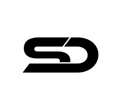 Initial 2 letter Logo Modern Simple Black SD