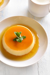 Caramel custard pudding