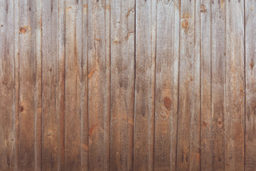 Old wooden boards on the fence