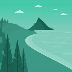 Island - vector illustration