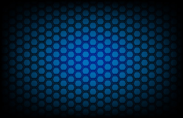 abstract background of dark blue hexagon pattern background