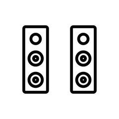 Audio column icon vector. Thin line sign. Isolated contour symbol illustration
