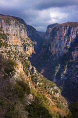 Dramatic sky over the canyon