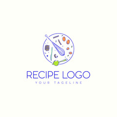 Food logo design vector baking bread concept designs