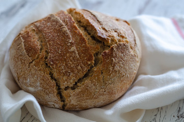 Loaf of rustic homemade bread
