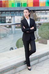 girl standing on the bridge