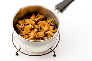 ベビーホタテとしめじの甘辛煮