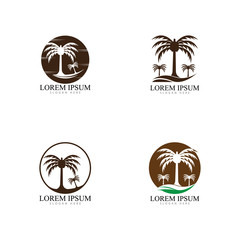 Date tree icon vector illustration logo template