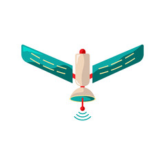 The satellite vector illustration isolated on white background. Flat style design. © Natalia