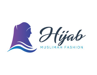 Muslim fashion logo template, muslim for hijab fashion store, vector