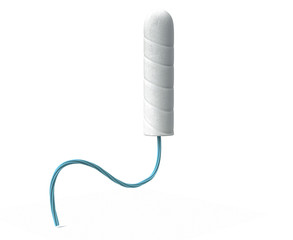 Tampon, 3D rendering isolated on white background