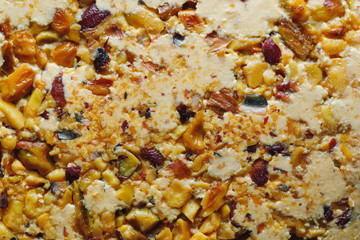 sweet halva textured background, close-up view