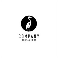 heron silhouette vector Illustration