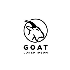 goat logo icon design vector, Vector of sheep head design on white background. Wild Animals. Easy editable layered vector illustration.