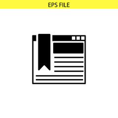 Favorites webpage icon. EPS vector file