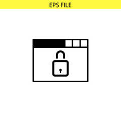 Web security icon. EPS vector file