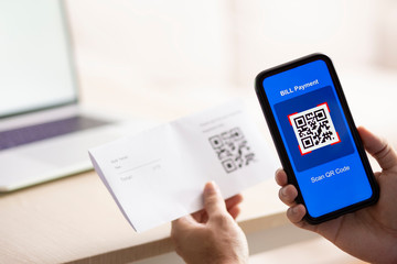 Using Smartphone Scanning QR Code for bill payment option