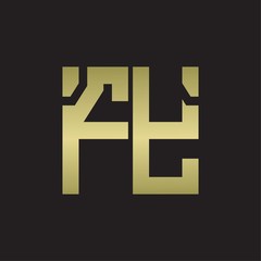 Obraz premium FY Logo with squere shape design template with gold colors