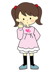 A person thinking with a cheek stick