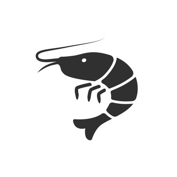 icon shrimp vector image