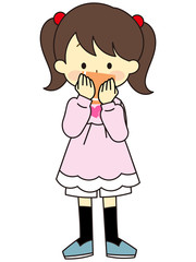 People covering their mouths with handkerchiefs