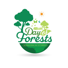 International Day of Forests Logo design template