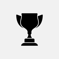 Trophy icon vector illustration in glyph style