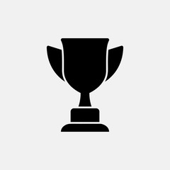 Trophy icon vector illustration in glyph style