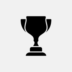 Trophy icon vector illustration in glyph style