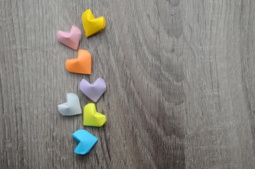 Obraz premium Origami folding paper hearts