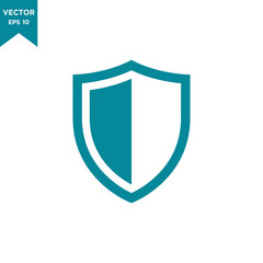 shield icon vector logo template in trendy flat design 