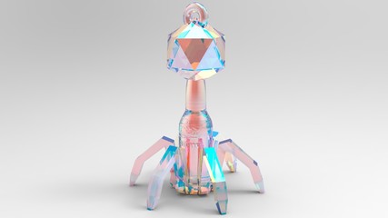 coronavirus model 3d illustration / render