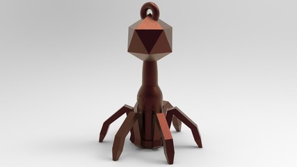 coronavirus model 3d illustration / render