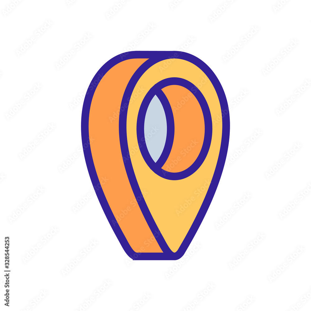 Poster marker pointer icon vector. thin line sign. isolated contour symbol illustration