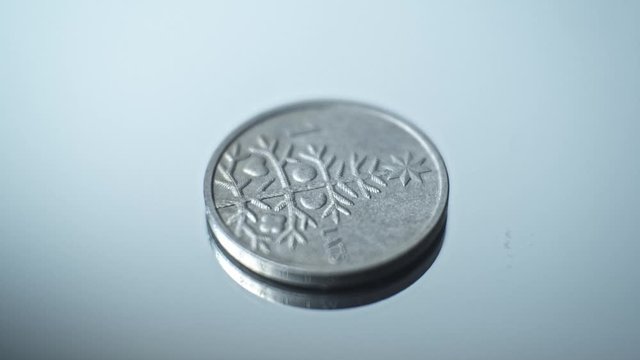 1 lats 2009 - Christmas tree Closeup Coin of the Latvian republic