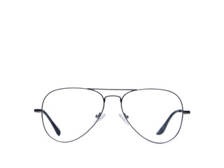 Fototapeta premium Eye glasses isolated on white background black modern