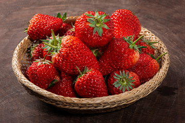 A lot of delicious strawberries