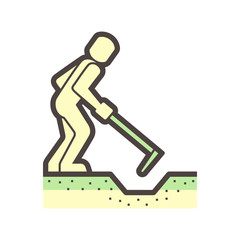 soil excavation icon