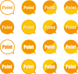 ポイント　注目　アピール　アイコンセット