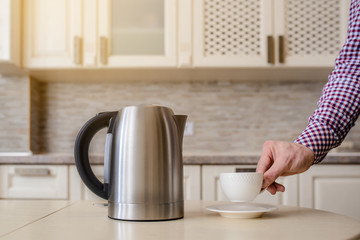 Kettle and cup of tea