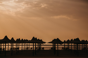 Beautiful sunset on the beach