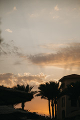 Fototapeta na wymiar Sunset in the tropical location
