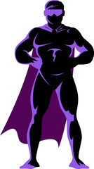 Super hero man with robe