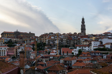 Fototapeta na wymiar Viewpoint to Clerigos tower, city of Porto