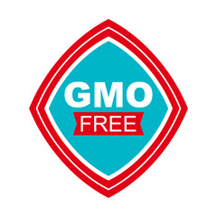 Vector illustration of GMO label. 