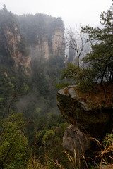 "Góry Awatarowe" w Chinach - Trekking w deszczu © Miroslaw